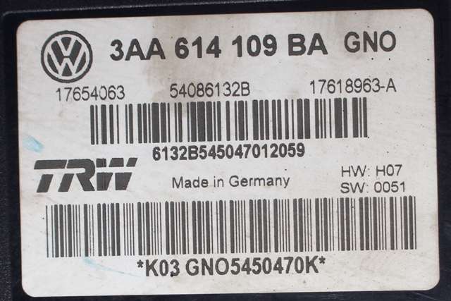 ABS sentral til VW Passat 2011-2015 (B7) (B7) (VAG|3AA 614 109 BA|)