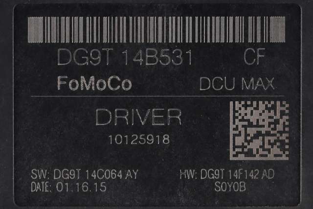 Styreenhet dør venstre foran til Ford Mondeo 2014-2019 (Type V, Fase 1) (FORD|DG9T-14B531-CF|)