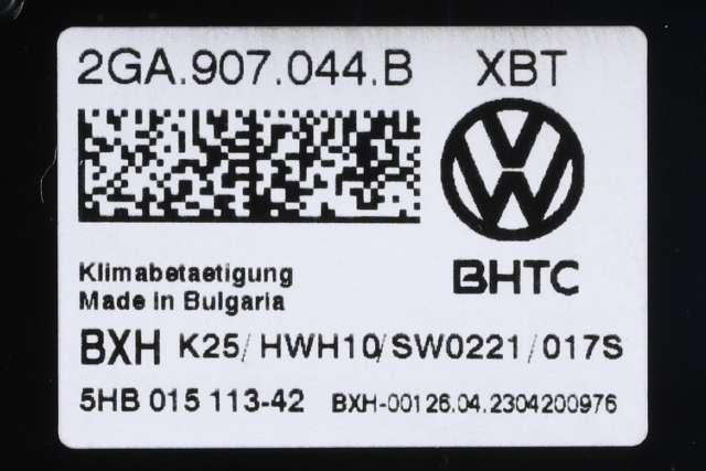 Varmeapparat betjening til VW T-Roc 2017-->>  (VAG|2GA 907 044 B|)