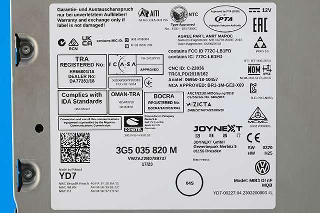 Bilstereo navigasjon til VW T-Roc 2017-->> (VAG|3G5 035 820 M|)
