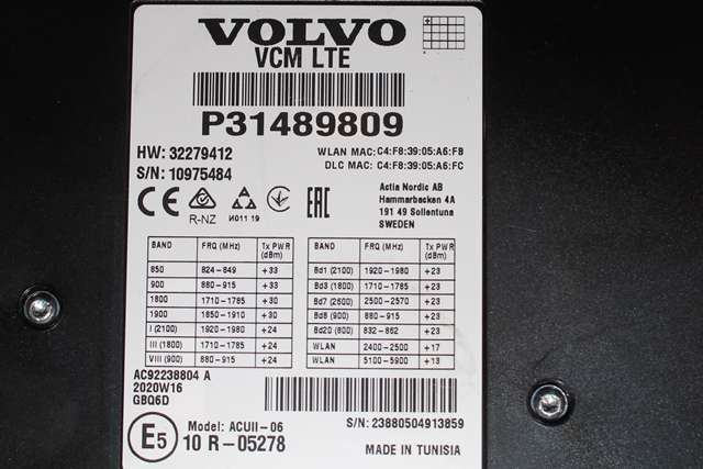 Styreenhet diverse til Volvo XC40 2018-2024  (VOLVO|P31489809|)