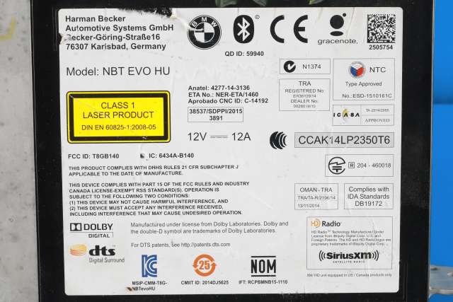 Bilstereo navigasjon til BMW 5-Serie 2017-->> (G30/G31) (G30/G31) (BMW|65.12-8 800 149|)