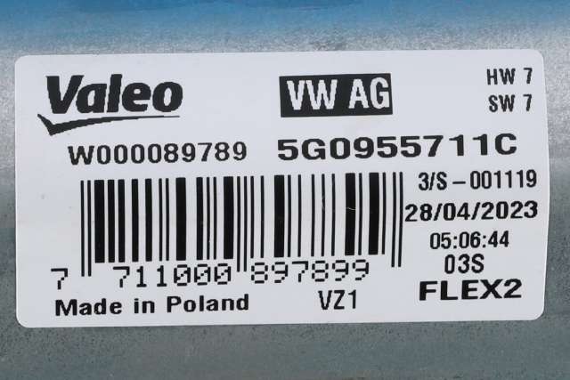 Viskermotor bakrute til VW T-Roc 2017-->>  (VALEO|W000089789|)