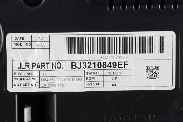 Instrumentpanel til Land Rover Range Rover, Evoque 2011-2019 (Type I)  (LAND ROVER|BJ32-10849-EF|)