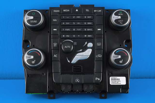 Bilstereo navigasjon betjeningspanel til Volvo V70, 2007-2013 (Type III, Fase 1) (VOLVO|30795271)