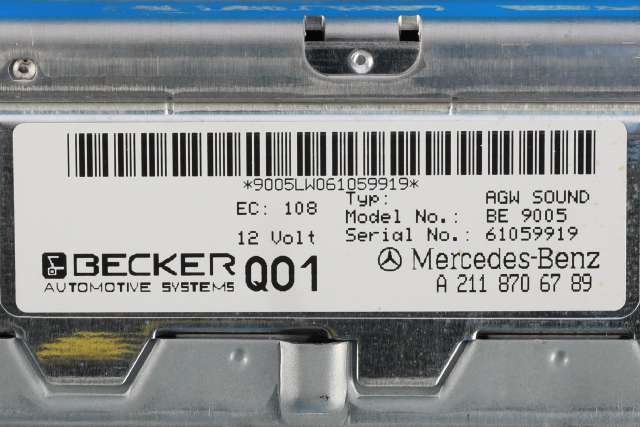 Bilstereo forsterker til Mercedes CLS 2004-2010 (C219) (C219) (MERCEDES|A 211 870 67 89|)