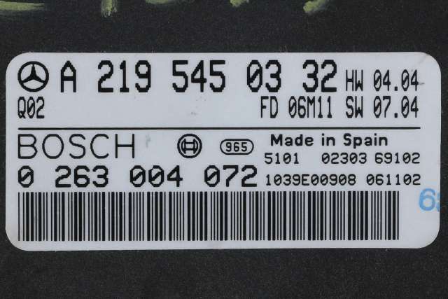 Styreenhet diverse til Mercedes CLS 2004-2010 (C219) (C219) (BOSCH|0 263 004 072|A 219 545 03 32|)