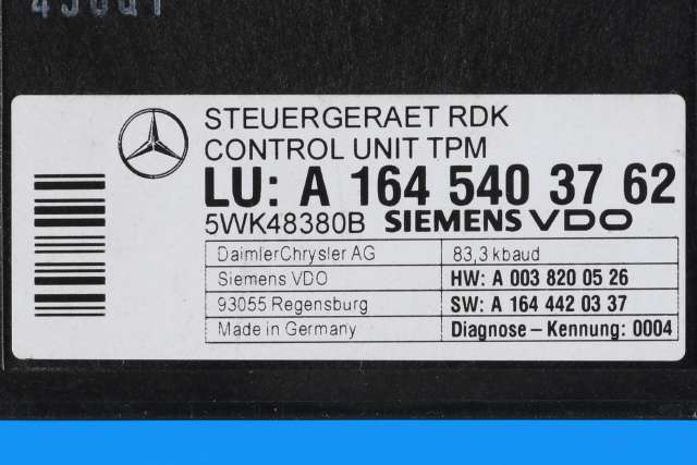 Styreenhet diverse til Mercedes CLS 2004-2010 (C219) (C219) (MERCEDES|A 164 540 37 62|)