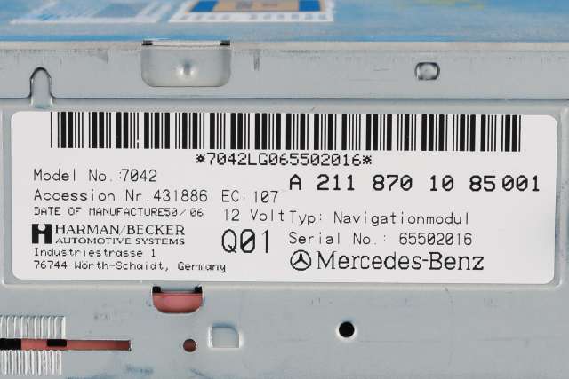 Bilstereo navigasjon spiller til Mercedes CLS 2004-2010 (C219) (C219) (MERCEDES|A 211 870 10 85|)