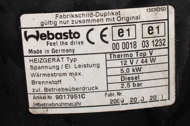Dieselvarmer til Land Rover Discovery 2009-2017 (Type IV)  (WEBASTO|THERMO TOP V|)