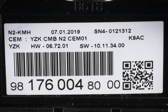 Instrumentpanel til Citroën Berlingo 2019-->> (Type III) (CITROEN|98 176004 80|)