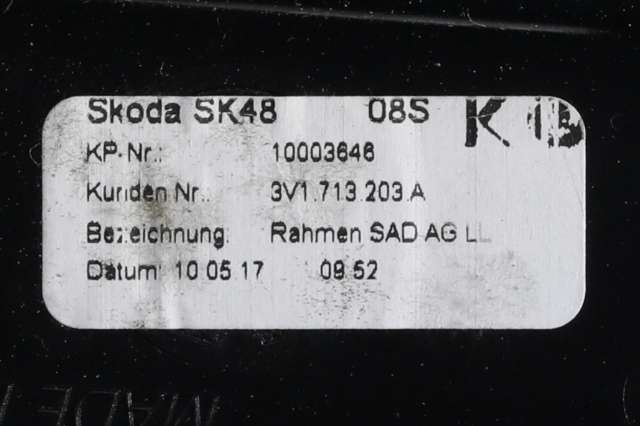 Bryter elektrisk håndbrekk/parkbrems til Škoda Superb 2015-->> (Type III) (VAG|3V0 927 225 B|3V1 713 203 A|)