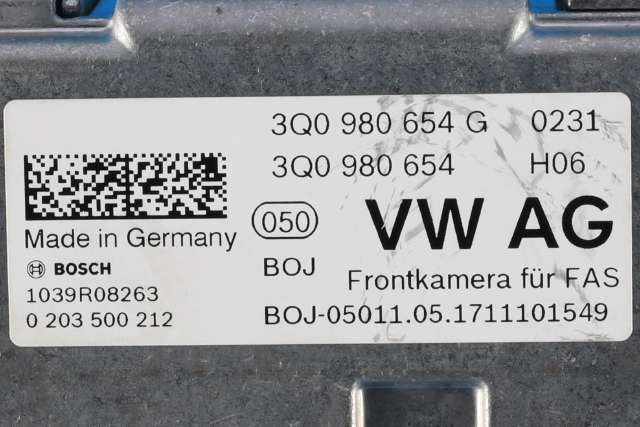 Kamera til Škoda Superb 2015-->> (Type III)  (VAG|3Q0 980 654 G|)