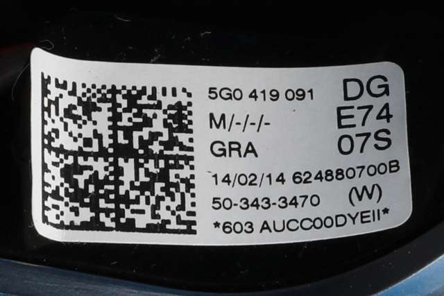 Airbag ratt til VW Golf VII 2012-2017 (Fase 1)  (VAG|5G0 419 091|5G0 880 201 C|)