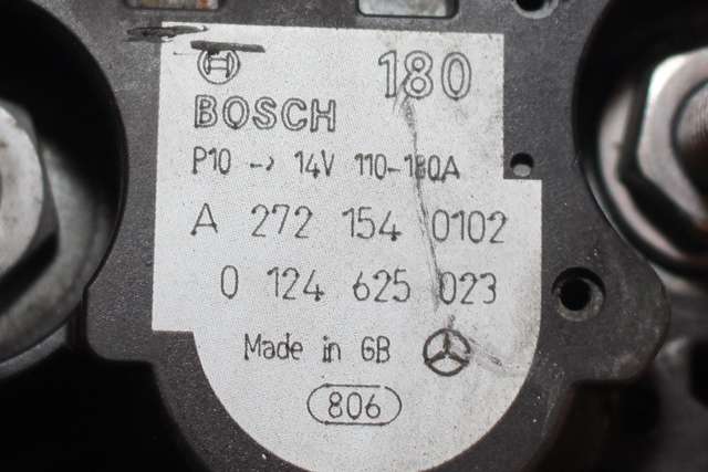 Dynamo til Mercedes CLS 2004-2010 (C219) (C219) (BOSCH|0 124 625 023|A 272 154 01 02. 14 VOLT - 180 AMP|)