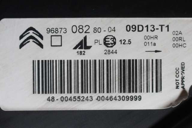 Frontlykt venstre halogen til Citroën C4 2011-2017 (Type II)  (CITROEN|96 873082 80|)