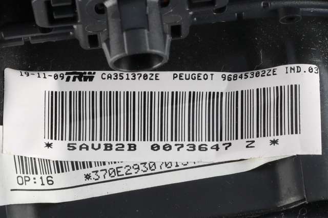 Airbag ratt til Peugeot 3008 2009-2016 (Type I) (PEUGEOT|96 877731 ZE|96 845302 ZE|)