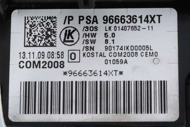 Bryter combi til Peugeot 3008 2009-2016 (Type I) (PEUGEOT|96 663 614 XT|)