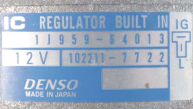 Dynamo diesel til Mopedbil Aixam Ambition 2024-->> (S10) (S10) (DENSO|102211-7722|1J959-64013|)