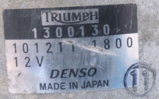 MC, Dynamo til MC Triumph Trophy 2012-2017  (DENSO|101211-1800|1300130|)