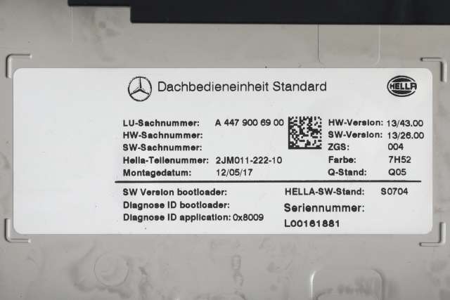 Taklyspanel til Mercedes Vito 2014-->> (W447) (W447) (MERCEDES|A 447 900 69 00|)