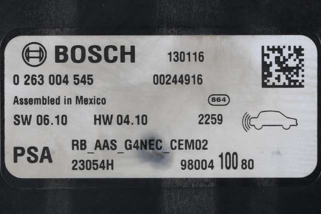 Styreenhet parkering til Citroën C4 2011-2017 (Type II)  (BOSCH|0 263 004 545|98 004100 80|)