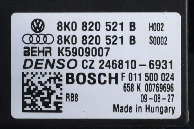 Varmeapparat motor til Audi A4 2007-2014 (Type IV) (B8) (B8) (|8K0 820 521 B)