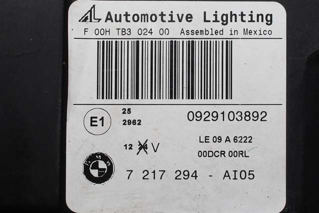 Frontlykt høyre xenon til BMW X3 2010-2017 (F25) (F25) (BMW|7 217 294|)