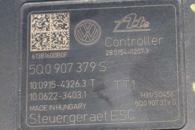 ABS sentral til VW Golf VII 2012-2017 (Fase 1)  (VAG|5Q0 614 517 R|5Q0 907 379 S|)