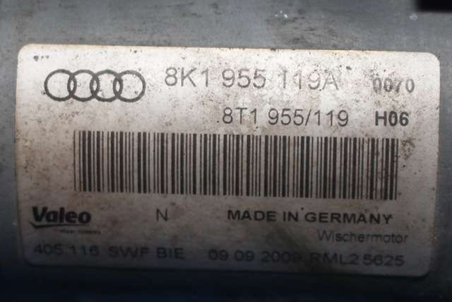 Viskermotor frontrute komplett m/overføring til Audi A4 2007-2014 (Type IV) (B8) (B8) (|8K1 955 119 A)