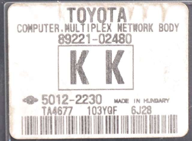 Styreenhet diverse til Toyota Auris 2015-2019 (Type II, Fase 2)  (TOYOTA|89221-02480|)