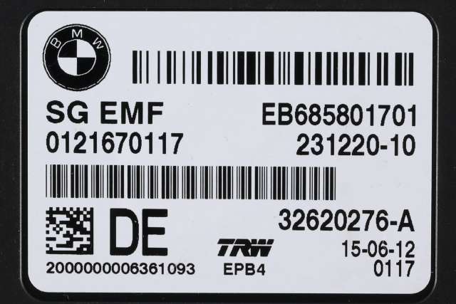 Styreenhet elektrisk parkbrems (EPB - Electric Parking Brake) til BMW X3 2010-2017 (F25) (F25) (BMW|6 858 017|)