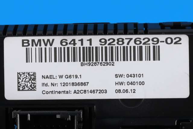 Varmeapparat betjening til BMW X3 2010-2017 (F25) (F25) (BMW|64.11-9 287 629|)