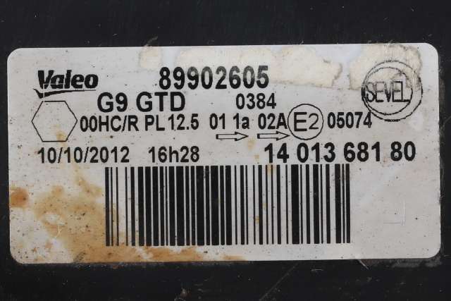 Frontlykt venstre halogen til Peugeot Expert 2007-2016 (Type II) (VALEO|89902605|14 013681 80|)