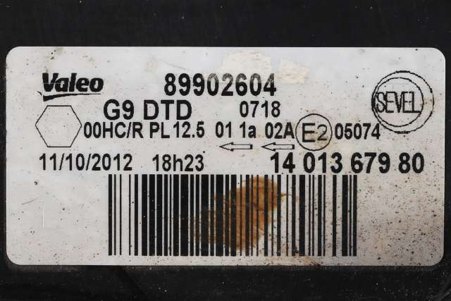 Frontlykt høyre halogen til Peugeot Expert 2007-2016 (Type II)  (VALEO|89902604|14 013679 80|)
