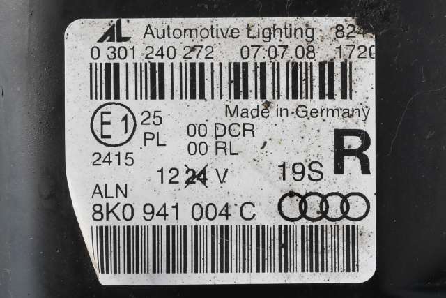 Frontlykt høyre xenon til Audi A4 2007-2014 (Type IV) (B8) (B8) (VAG|8K0 941 004 C|)