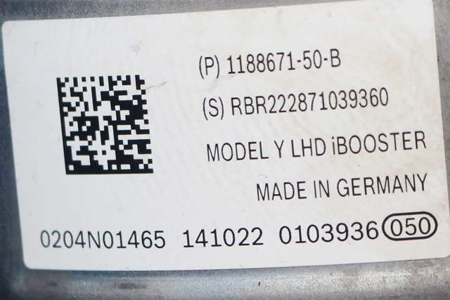 Bremsekraft-forsterker til Tesla Model Y 2021-2024 (Type I) (TESLA|1188671-50-B|)