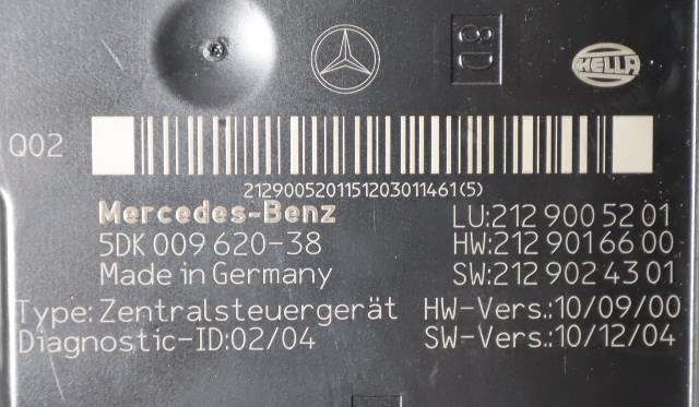 Styreenhet (SAM - Signal Acquisition Module) til Mercedes E-Klasse 2009-2013 (Fase 1) (W212) (W212) (HELLA|5DK 009 620-38|212 900 52 01|)