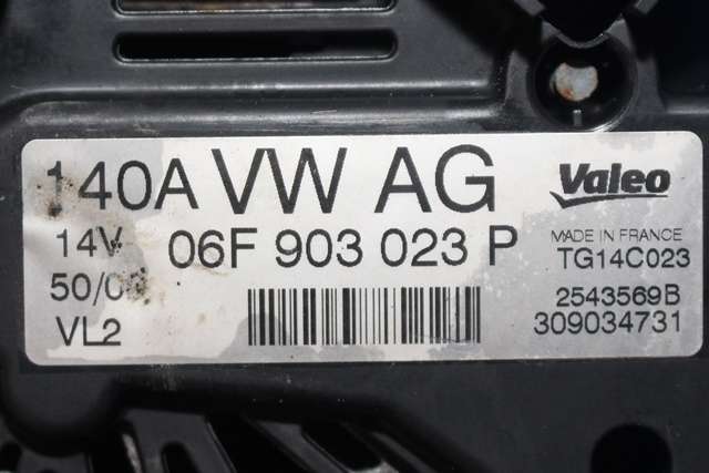Dynamo diesel til Škoda Superb 2008-2015 (Type II)  (VALEO|TG14C023|06F 903 023 P. 14 VOLT - 140 AMP.|)