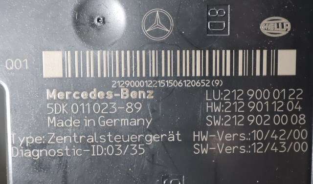 Styreenhet (SAM - Signal Acquisition Module) til Mercedes E-Klasse 2009-2013 (Fase 1) (W212) (W212) (HELLA|5DK 011 023-89|212 900 01 22|)
