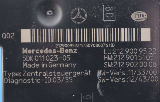 Styreenhet (SAM - Signal Acquisition Module) til Mercedes E-Klasse 2013-2016 (Fase 2) (W212) (W212) (HELLA|5DK 011 023-05|212 900 95 22|)