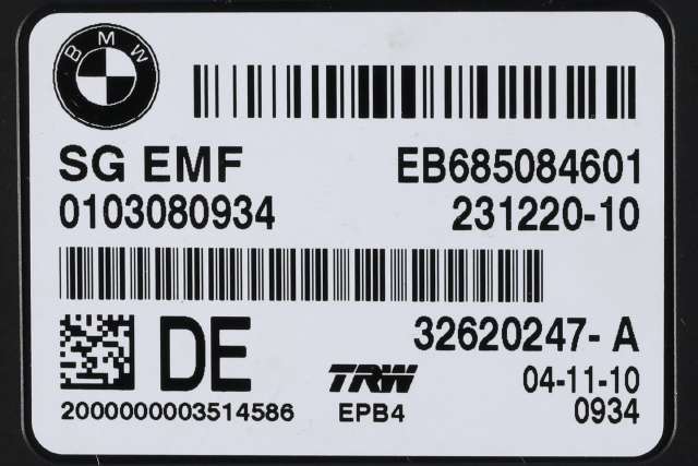 Styreenhet elektrisk parkbrems (EPB - Electric Parking Brake) til BMW 5-Serie 2010-2017 (F10/F11) (F10/F11) (TRW|32620247-A|6 850 846|)
