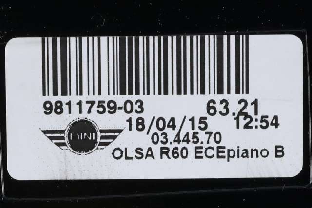 Baklykt venstre til Mini Countryman 2010-2016 (R60) (R60) (BMW|9 811 759|)