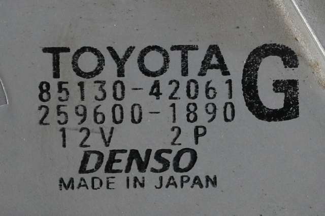 Viskermotor bakrute til Toyota RAV4 2009-2013 (Type III, Fase 2) (DENSO|259600-1890|85130-42061|)