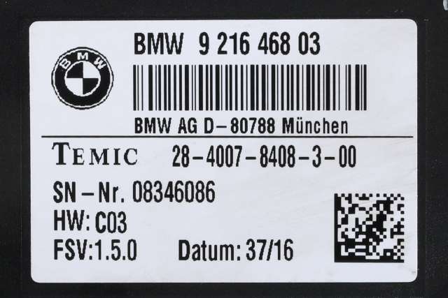 Styreenhet sete til BMW X5 2013-2018 (F15) (F15) (BMW|9 216 468|)