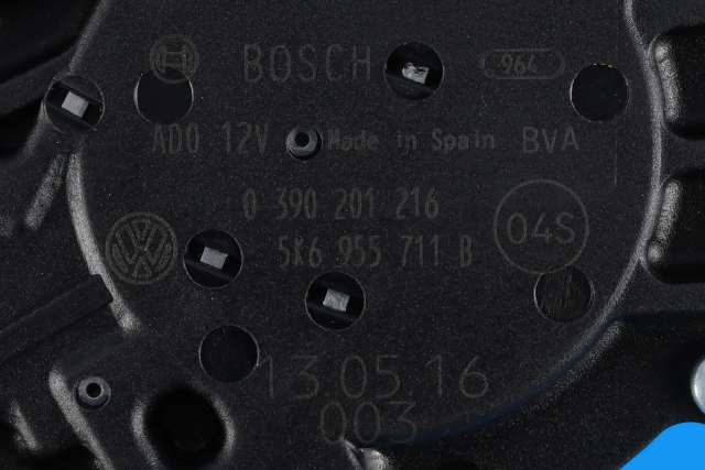 Viskermotor bakrute til VW Sharan 2010-->> (Type II) (BOSCH|0 390 201 216|5K6 955 711 B|)