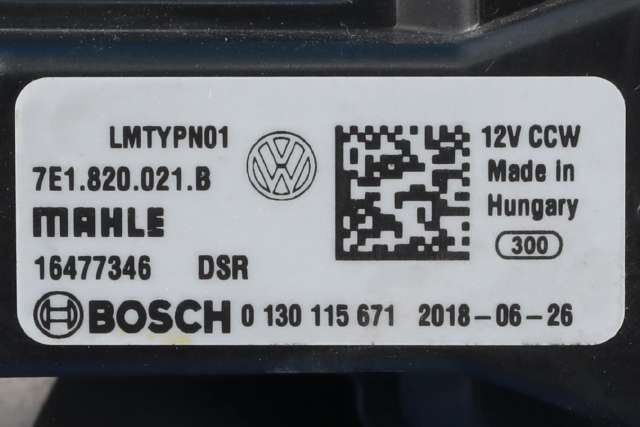 Varmeapparat motor til VW Transporter / Caravelle 2015-2019 (T6) (T6) (VAG|7E1 820 021 B|)
