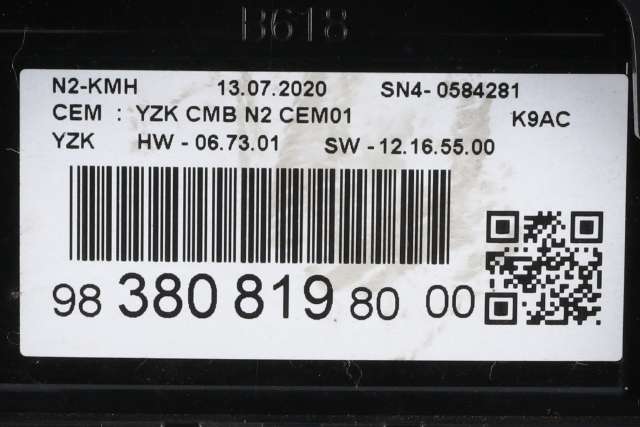 Instrumentpanel til Toyota Proace City 2020-->>  (PSA|98 380819 80|)
