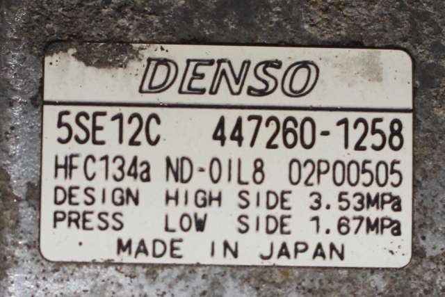 Aircondition kompressor til Toyota RAV4 2009-2013 (Type III, Fase 2) (DENSO|447260-1258|)