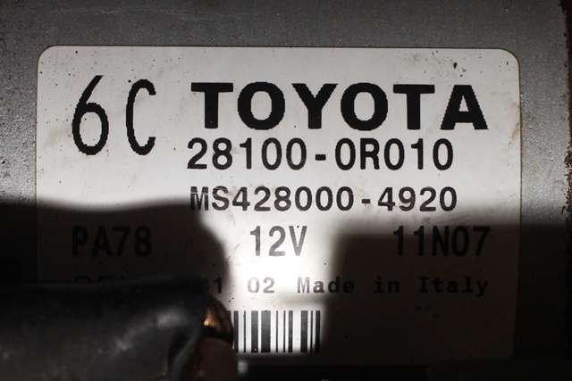 Starter diesel til Toyota RAV4 2009-2013 (Type III, Fase 2)  (DENSO|428000-4920|28100-0R010|)